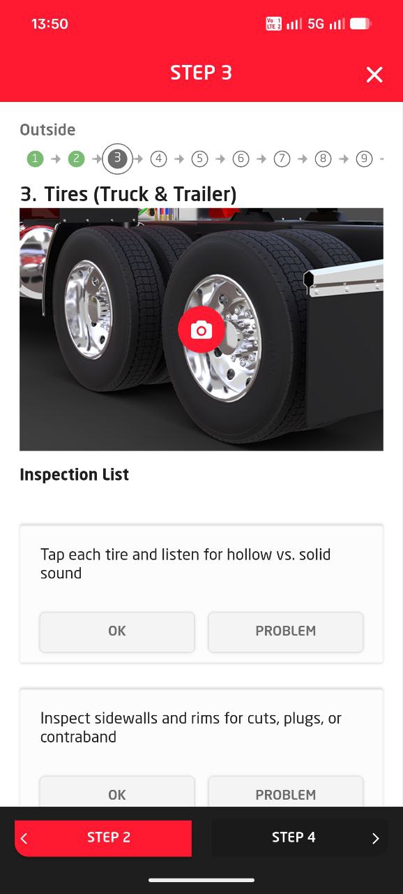 17-point inspection — Tires