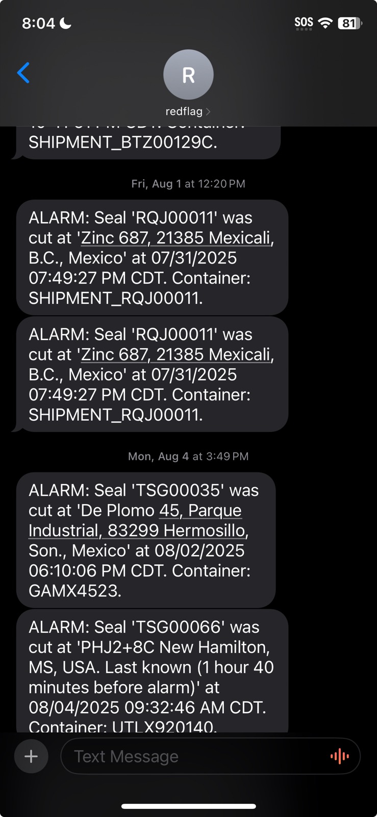 Theft alert in 60 seconds